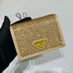 Replica Prada Crystal-studded card holder with shoulder strap 1MR024 Yellow Crystal - Image 3