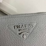 Replica Prada Leather bag with shoulder strap 1BH082 Gray - Image 2
