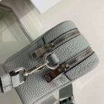 Replica Prada Leather bag with shoulder strap 1BH082 Gray - Image 4