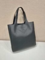Replica Prada 2VG092 Leather Tote Shoulder Bags Black