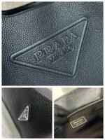 Replica Prada 2VG092 Leather Tote Shoulder Bags Black - Image 8