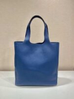 Replica Prada 2VG092 Leather Tote Shoulder Bags Blue - Image 3