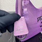 Replica Prada 1NE515 Re-Edition 2000 sequined Re-Nylon mini-bag Purple - Image 5