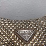Replica Prada 1NE515 Satin mini-bag with artificial crystals apricot - Image 3