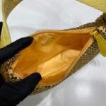 Replica Prada 1NE515 Satin mini-bag with artificial crystals Yellow - Image 5