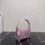 Replica Prada 1NE515 Satin mini-bag with artificial crystals Pink - Image 2