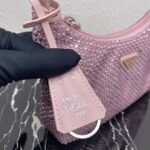 Replica Prada 1NE515 Satin mini-bag with artificial crystals Pink - Image 5