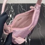 Replica Prada 1NE515 Satin mini-bag with artificial crystals Pink - Image 7