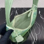 Replica Prada 1NE515 Satin mini-bag with artificial crystals Green - Image 7