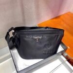 Replica Prada 2VL033 Nylon and Saffiano leather belt Bag in Black - Image 2