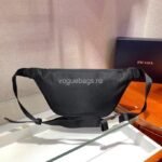 Replica Prada 2VL033 Nylon and Saffiano leather belt Bag in Black - Image 3