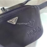 Replica Prada 2VL033 Nylon and Saffiano leather belt Bag in Black - Image 7
