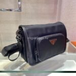 Replica Prada 2VD041 Re Nylon And Saffiano Leather Shoulder Bag in Black - Image 2