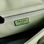 Replica Prada Pocket Nylon and Brushed Leather Bag 1BD295 Green - Image 6