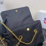 Replica Prada Nylon Vintage Chain Stray Bag 1BD630 Black - Image 6