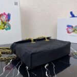 Replica Prada Nylon Vintage Chain Stray Bag 1BD620 Black - Image 2