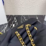 Replica Prada Nylon Vintage Chain Stray Bag 1BD620 Black - Image 4