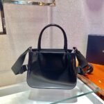 Replica Prada Brushed leather handbag 1BA320 Black - Image 4