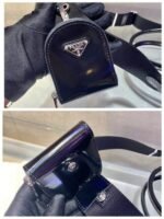 Replica Prada Brushed leather handbag 1BA320 Black - Image 7