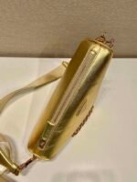 Replica Prada Leather Prada Triangle shoulder bag 1BH190 Gold - Image 3