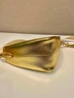 Replica Prada Leather Prada Triangle shoulder bag 1BH190 Gold - Image 4