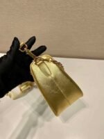 Replica Prada Leather Prada Triangle shoulder bag 1BH190 Gold - Image 6