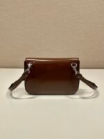 Replica Prada 2VD061 Black Brushed Leather Mini-bag With Shoulder Strap Brown - Image 3
