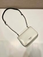 Replica Prada 2VD061 Black Brushed Leather Mini-bag With Shoulder Strap White - Image 2