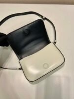 Replica Prada 2VD061 Black Brushed Leather Mini-bag With Shoulder Strap White - Image 6