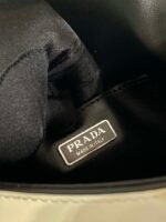 Replica Prada 2VD061 Black Brushed Leather Mini-bag With Shoulder Strap White - Image 9