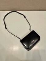 Replica Prada 2VD061 Black Brushed Leather Mini-bag With Shoulder Strap Black - Image 3