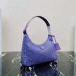 Replica Prada 1NE515 Satin mini-bag with artificial crystals Purple - Image 2