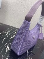 Replica Prada 1NE515 Satin mini-bag with artificial crystals Purple - Image 6