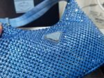 Replica Prada 1NE515 Satin mini-bag with artificial crystals Blue - Image 6