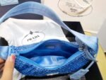Replica Prada 1NE515 Satin mini-bag with artificial crystals Blue - Image 7