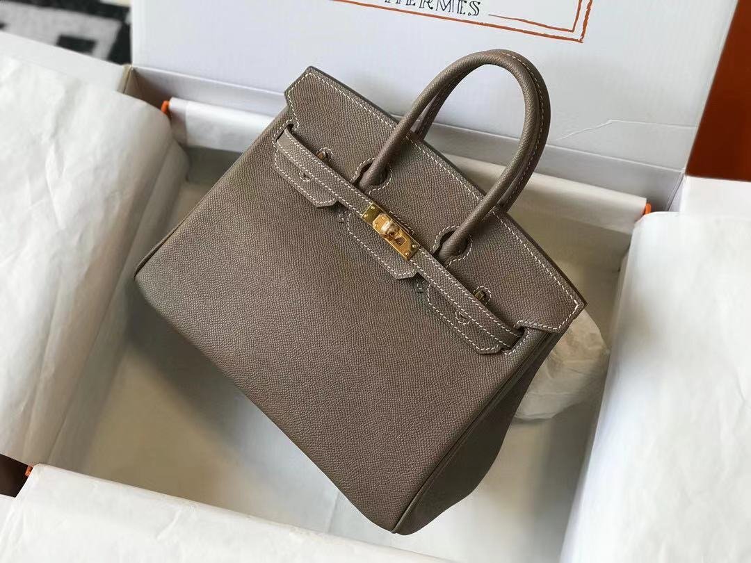 6532757901132.jpg Replica Hermes Birkin Handbags Designer Hermes Bag Epsom Leather 28522 Elephant Grey - Image 1