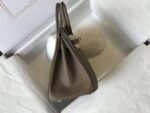 Replica Hermes Birkin Handbags Designer Hermes Bag Epsom Leather 28522 Elephant Grey - Image 3