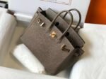 Replica Hermes Birkin Handbags Designer Hermes Bag Epsom Leather 28522 Elephant Grey - Image 4
