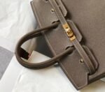 Replica Hermes Birkin Handbags Designer Hermes Bag Epsom Leather 28522 Elephant Grey - Image 5
