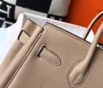 Replica Hermes Birkin Designer Tote Bag Togo Leather 28347 Apricot - Image 7