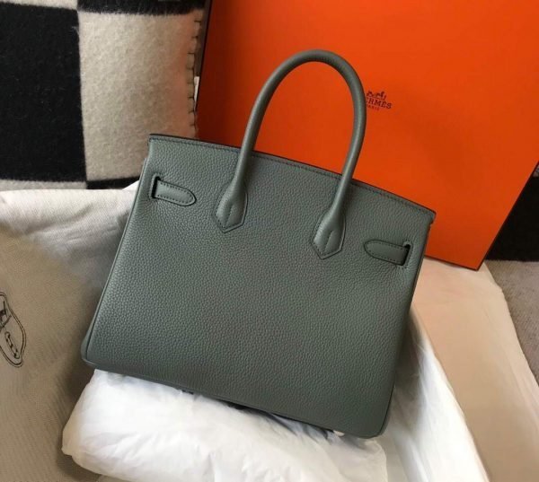 653275e71c6f1.jpg Replica Hermes Birkin Designer Tote Bag Togo Leather 28346 Almond Green - Image 1