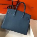Replica Hermes Birkin Designer Tote Bag Togo Leather 28345 Navy Blue