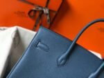Replica Hermes Birkin Designer Tote Bag Togo Leather 28345 Navy Blue - Image 7