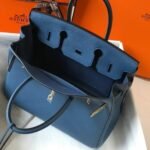 Replica Hermes Birkin Designer Tote Bag Togo Leather 28345 Navy Blue - Image 8