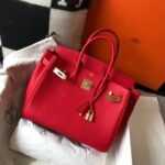 Replica Hermes Birkin Designer Tote Bag Togo Leather 28344 Red - Image 3