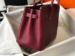 Replica Hermes Birkin Designer Tote Bag Togo Leather 28343 Wine Red - Image 4