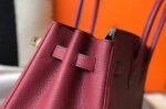 Replica Hermes Birkin Designer Tote Bag Togo Leather 28343 Wine Red - Image 5