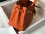 Replica Hermes Birkin Designer Tote Bag Togo Leather 28342 Orange - Image 3