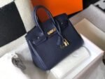 Replica Hermes Birkin Designer Tote Bag Togo Leather 28341 Dark Blue - Image 2