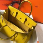 Replica Hermes Birkin Designer Tote Bag Togo Leather 28338 Yellow - Image 8